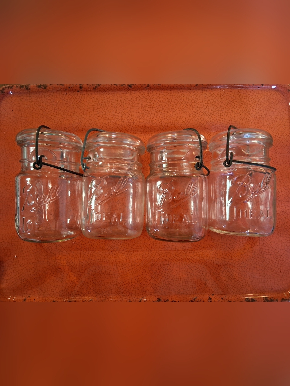 Vintage Set Of 4 Ball Ideal pint Jars